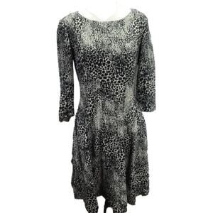 just taylor multi animal print midi dress